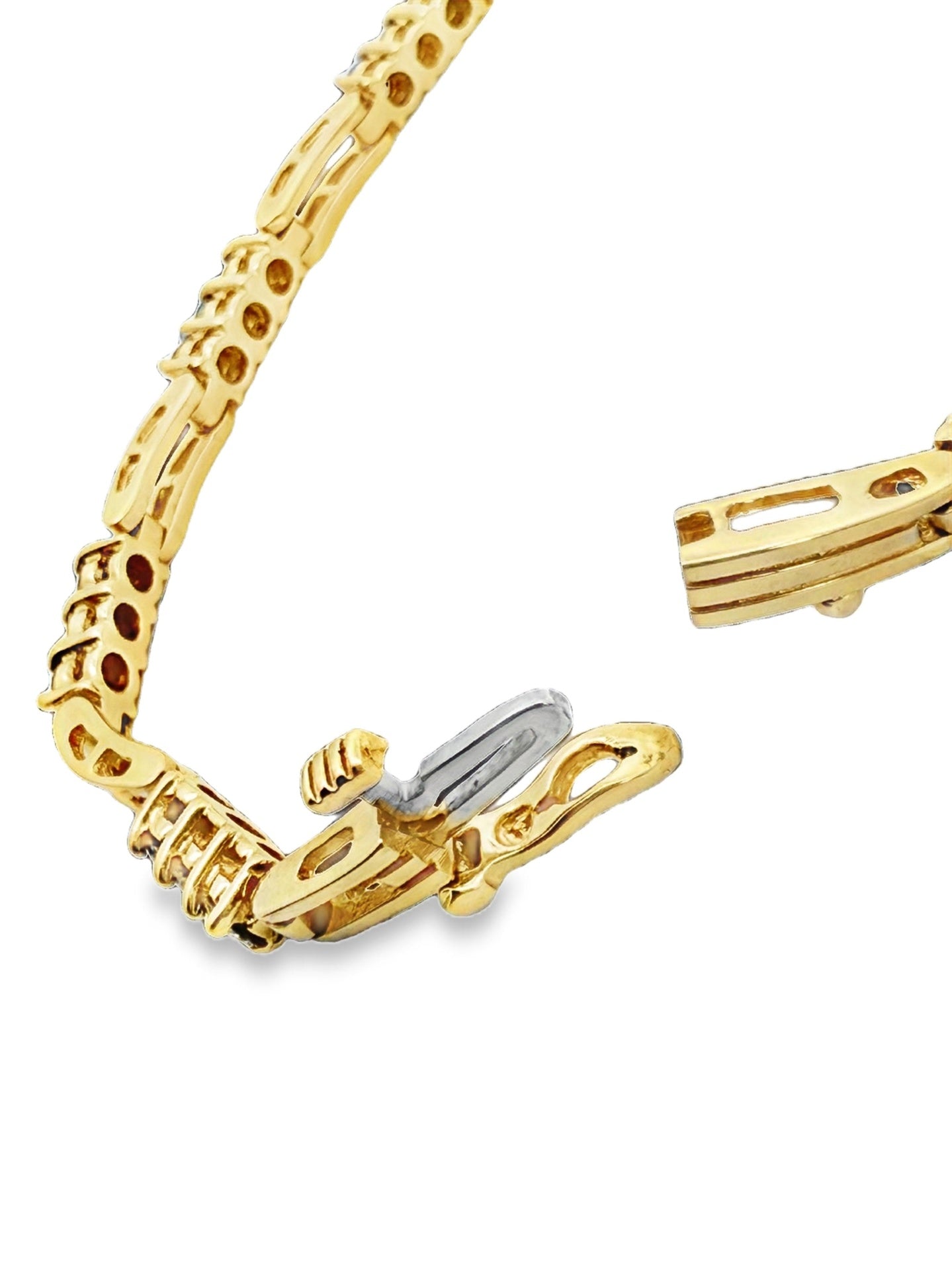 14K Yellow Gold 2.20ctw Diamond Line Tennis Bracelet