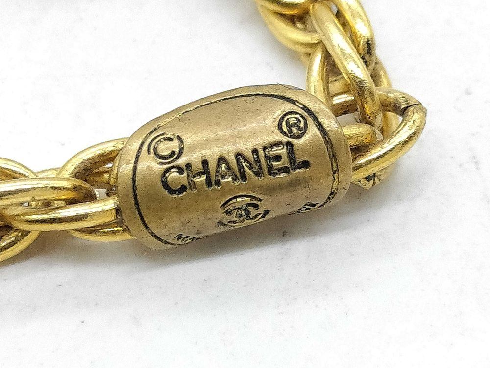 Authentic Vintage Chanel 1970s CC Logo Rope Chain Necklace Gold Plated
