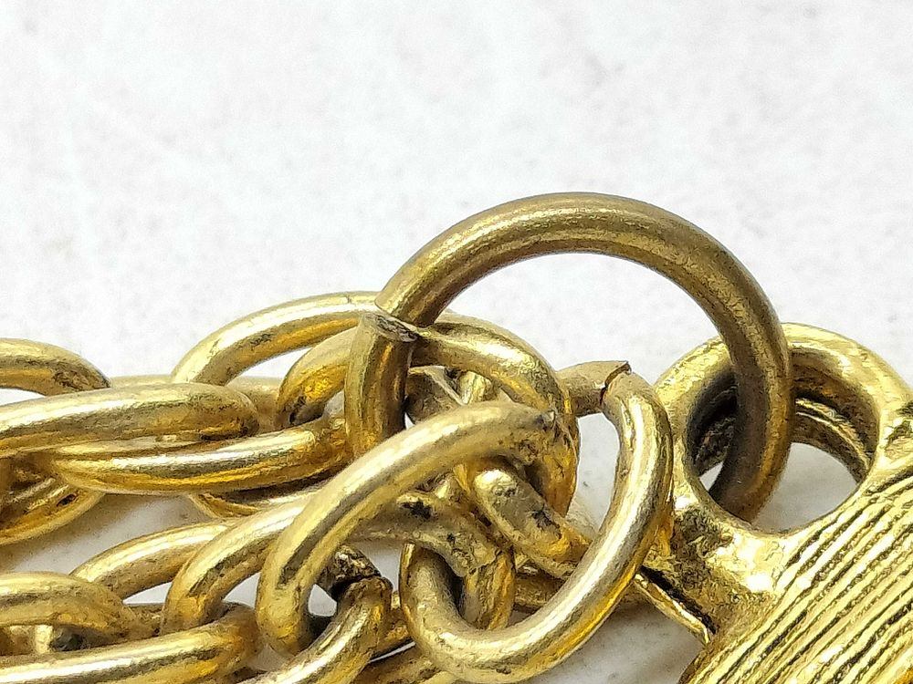 Authentic Vintage Chanel 1970s CC Logo Rope Chain Necklace Gold Plated