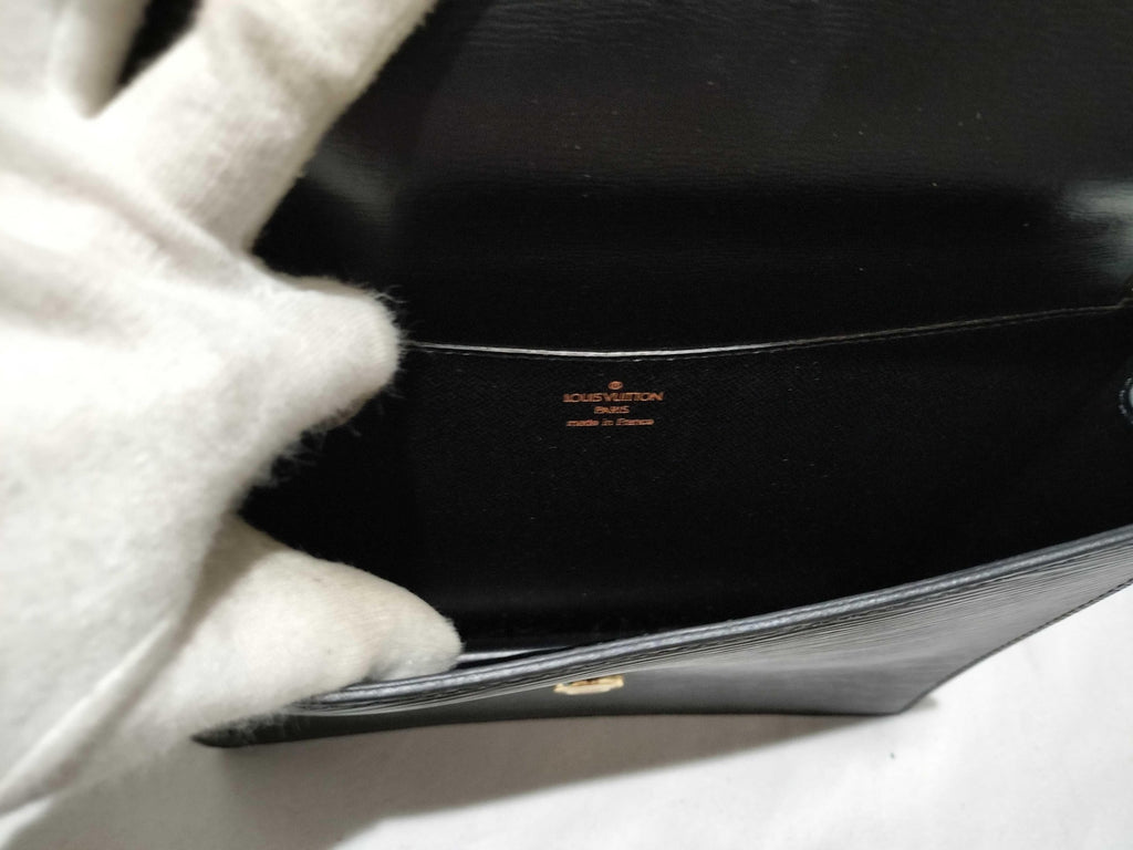 Authentic Louis Vuitton Grenelle M52362 Epi Leather Black Shoulder Bag