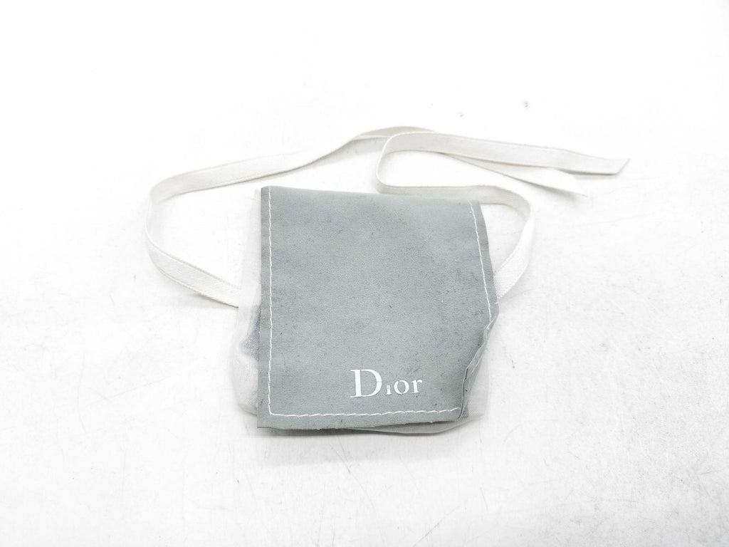 Authentic Christian Dior Secret Cannage Faux Pearl & Crystal Station Necklace