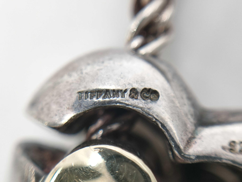 Tiffany & Co. Elsa Peretti Puzzle Heart Necklace Sterling Silver 18K Gold