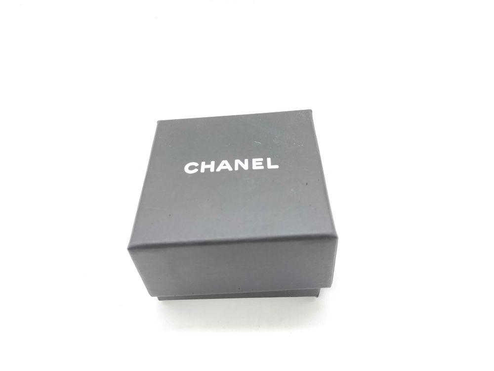Authentic Chanel CC Logo Black & White Stud Earrings with Box