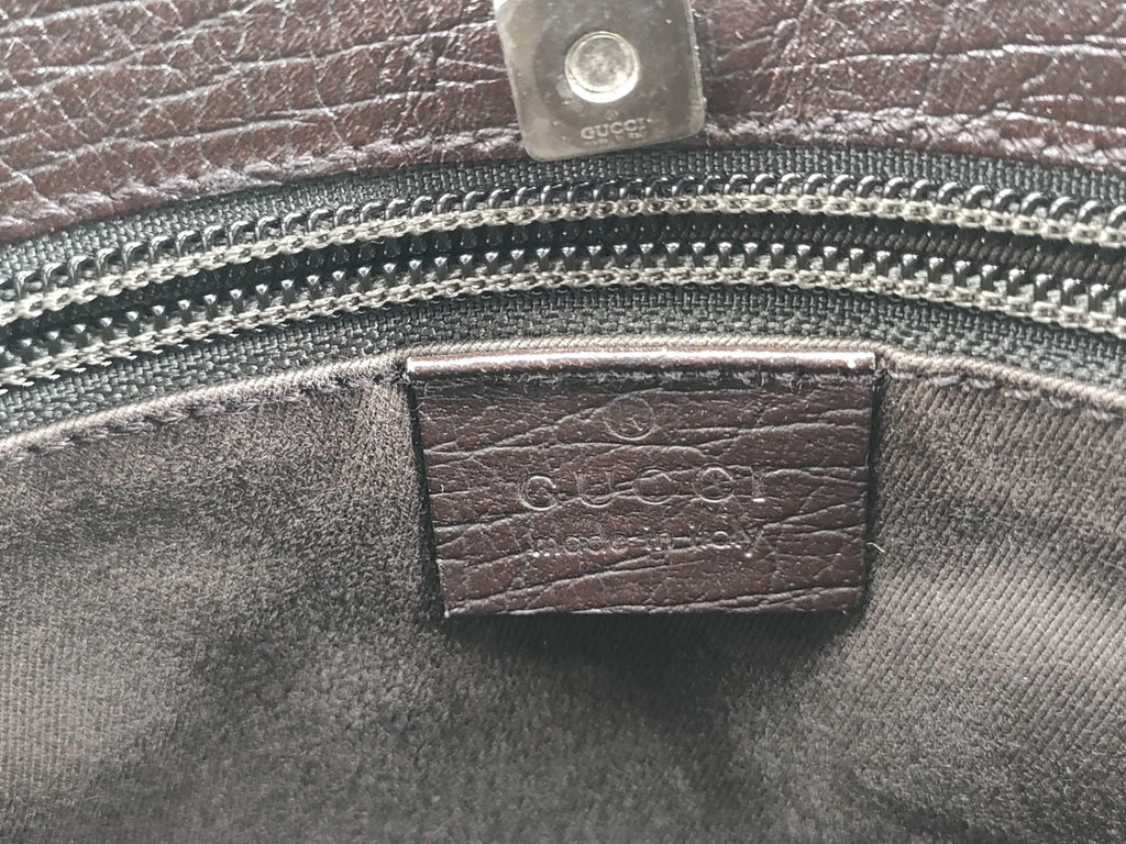 Authentic Gucci Original GG Supreme Vertical Tote Bag with Leather Trim