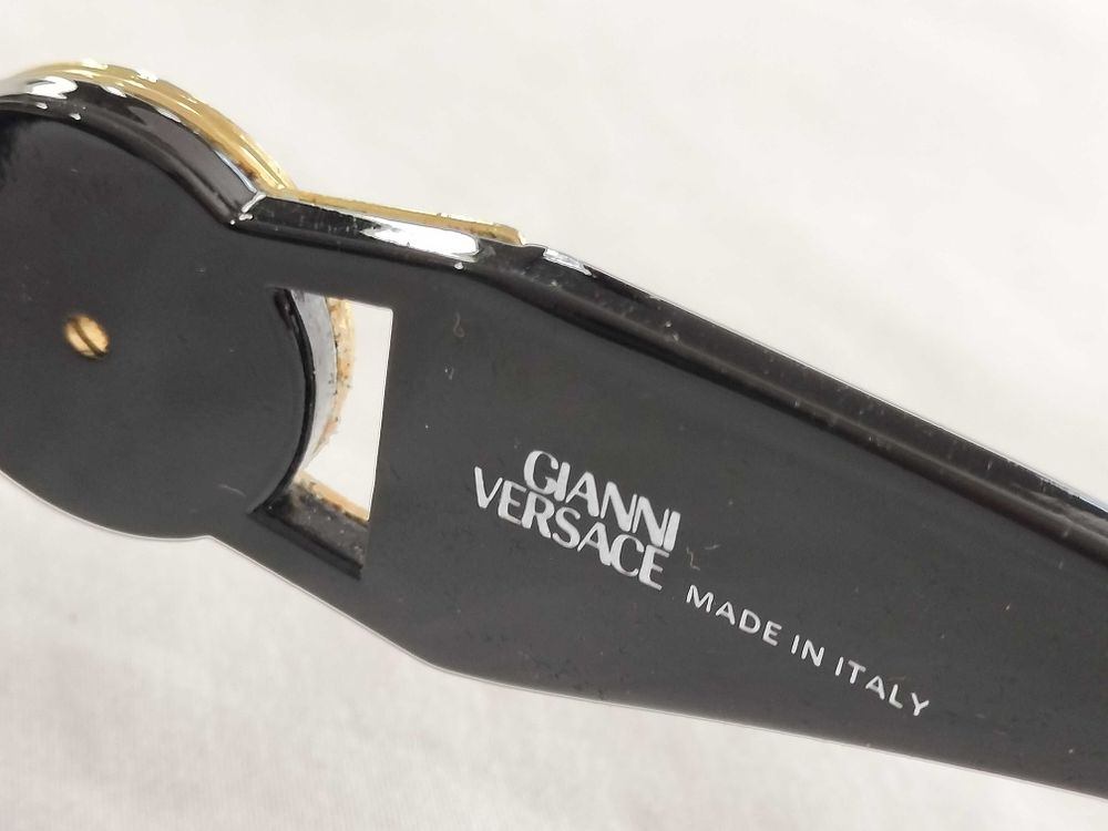 Authentic Vintage Gianni Versace 424 Col 852 Biggie Sunglasses Black Medusa