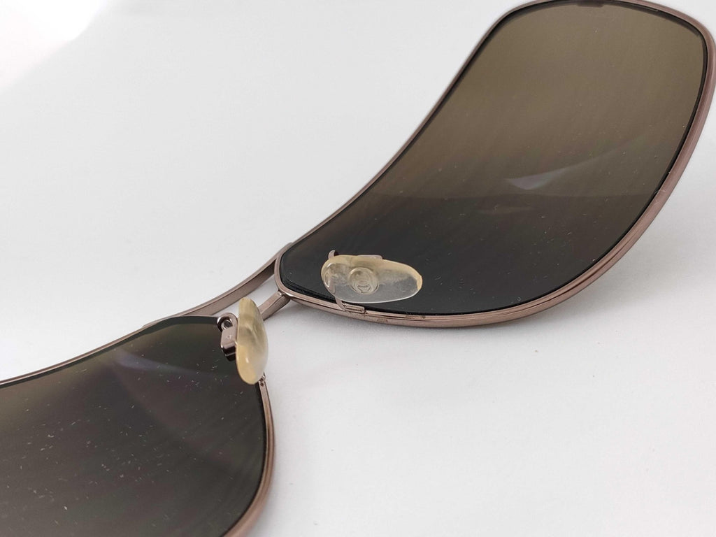 Authentic Chanel Wrapped Lens Sunglasses with CC Logo & Full Set