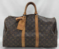 Authentic Louis Vuitton Keepall 45 Monogram Canvas Brown Travel Duffle Bag