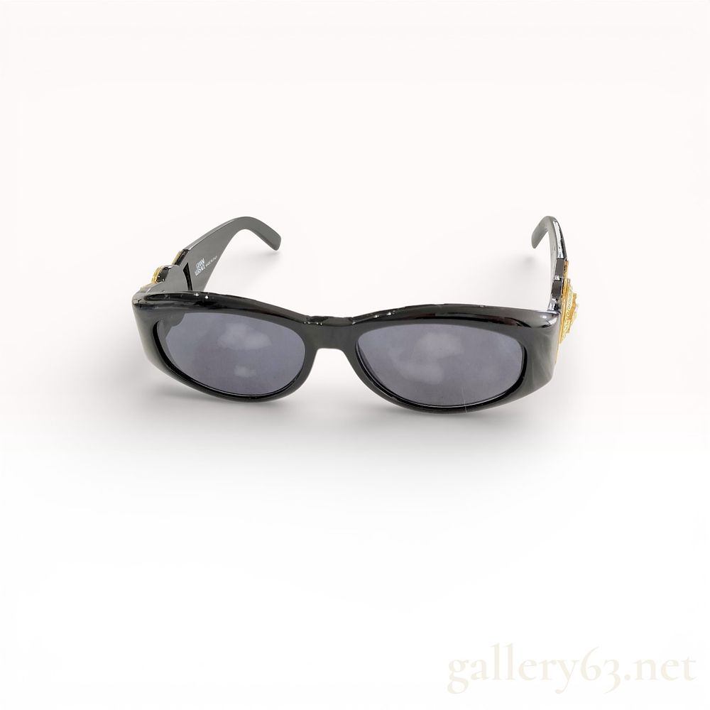 Authentic Vintage Gianni Versace 424 Col 852 Biggie Sunglasses Black Medusa