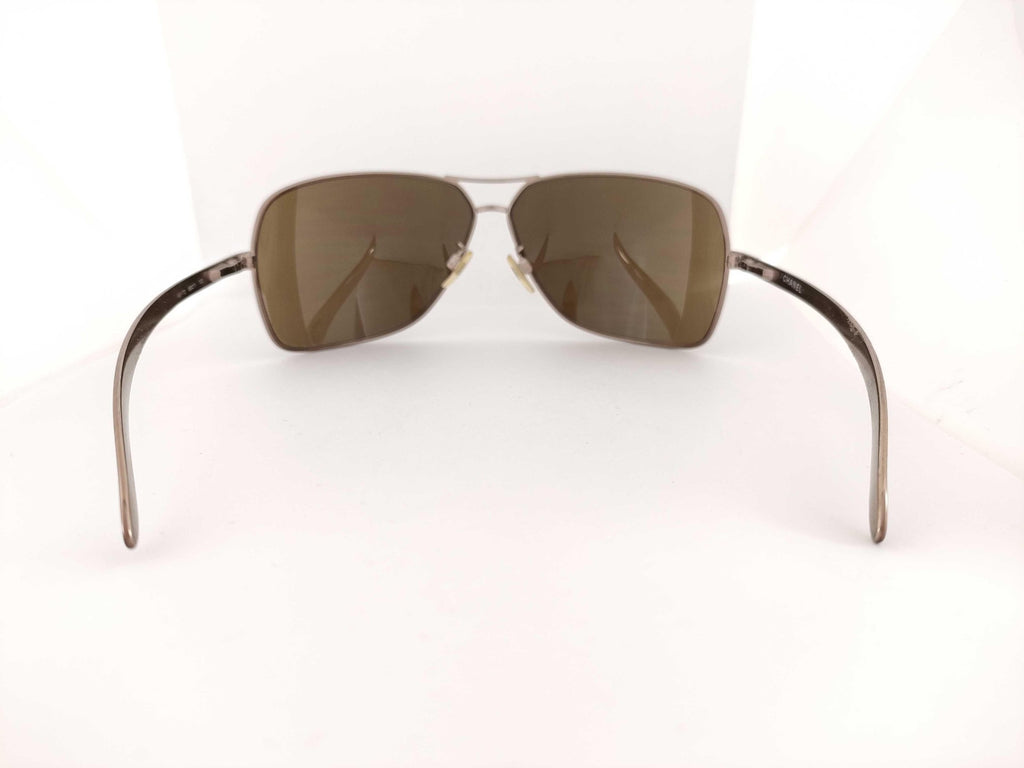 Authentic Chanel Wrapped Lens Sunglasses with CC Logo & Full Set