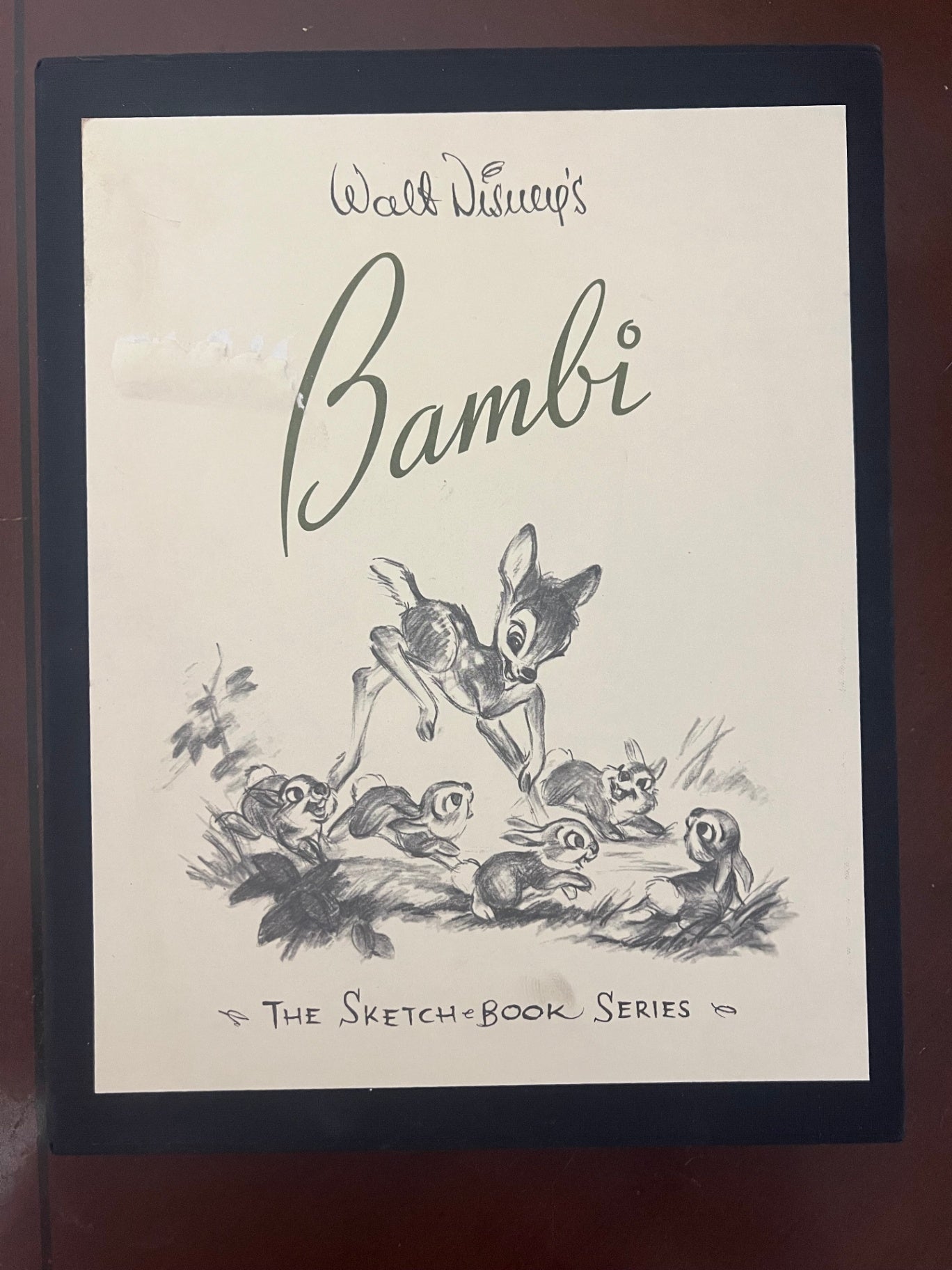 Walt Disney’s Bambi The Sketchbook Series 1997 Limited Edition with COA