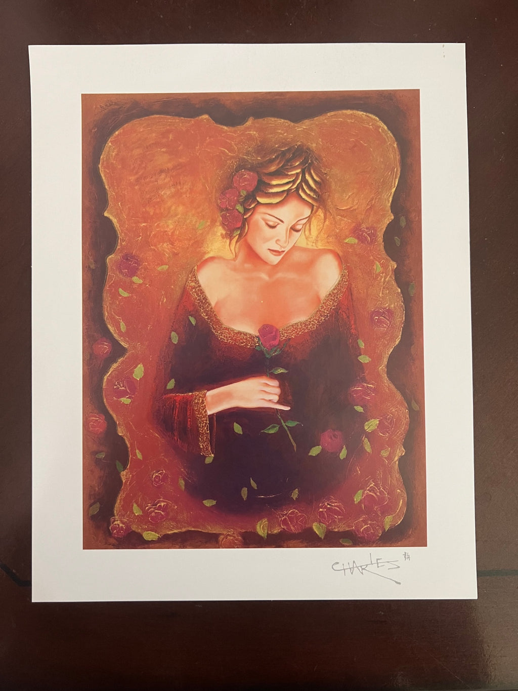 Charles Lee Mythical Rose 2009 Seriolithograph Park West COA Signed in Plate