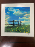 David Najar Fence Line 2013 Seriolithograph Park West COA Signed in Plate