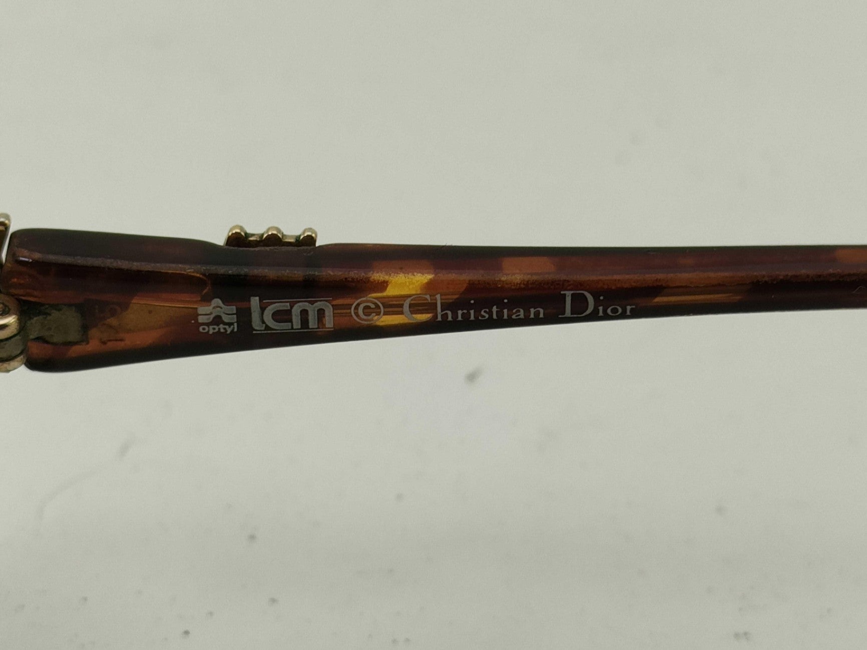 Christian Dior Vintage 2492 Gold Tone Rimless Sunglasses Light Tint Lenses