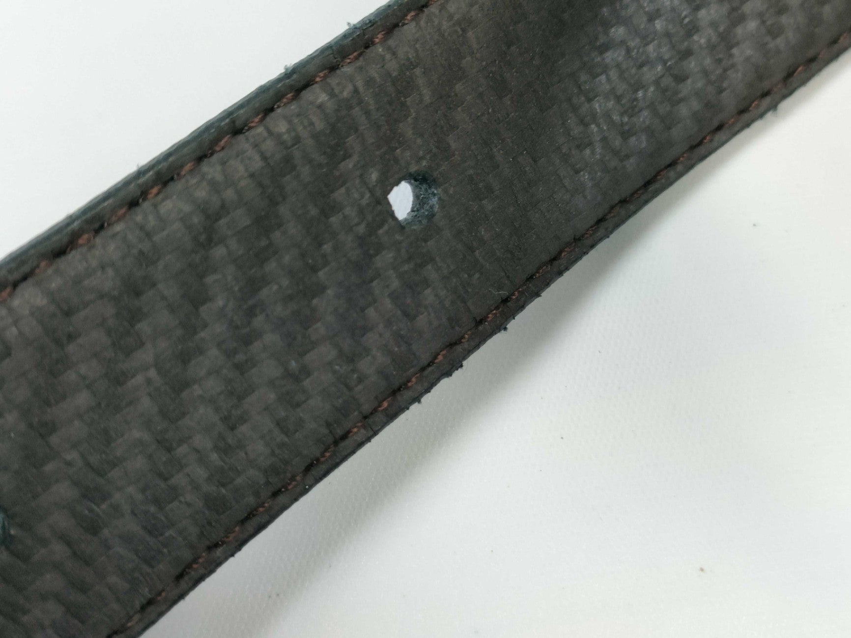 Dunhill Reversible Black Leather Belt Gold Tone Logo Buckle Textured Chassis Japan
