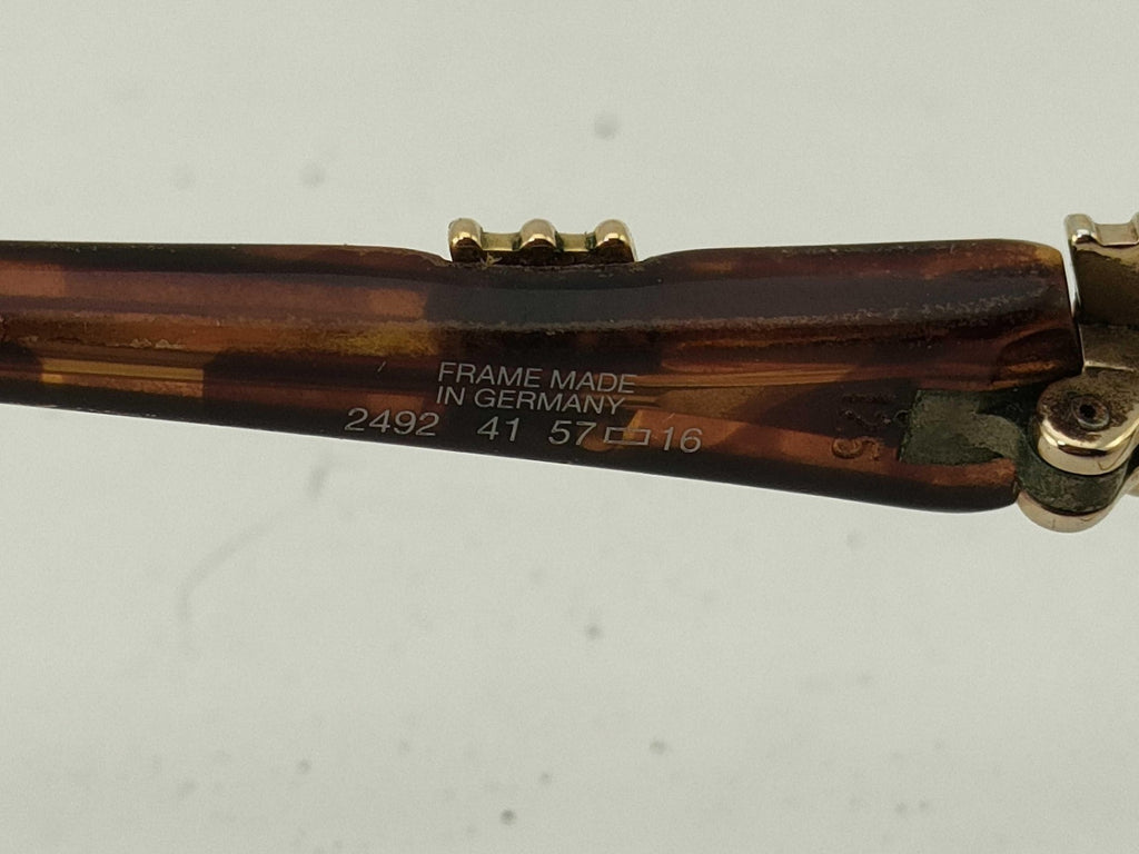 Christian Dior Vintage 2492 Gold Tone Rimless Sunglasses Light Tint Lenses