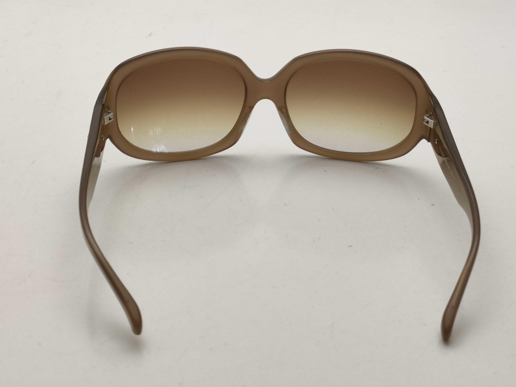 Dolce & Gabbana Brown Oversized Sunglasses Gradient Lenses D&G Logo With Case