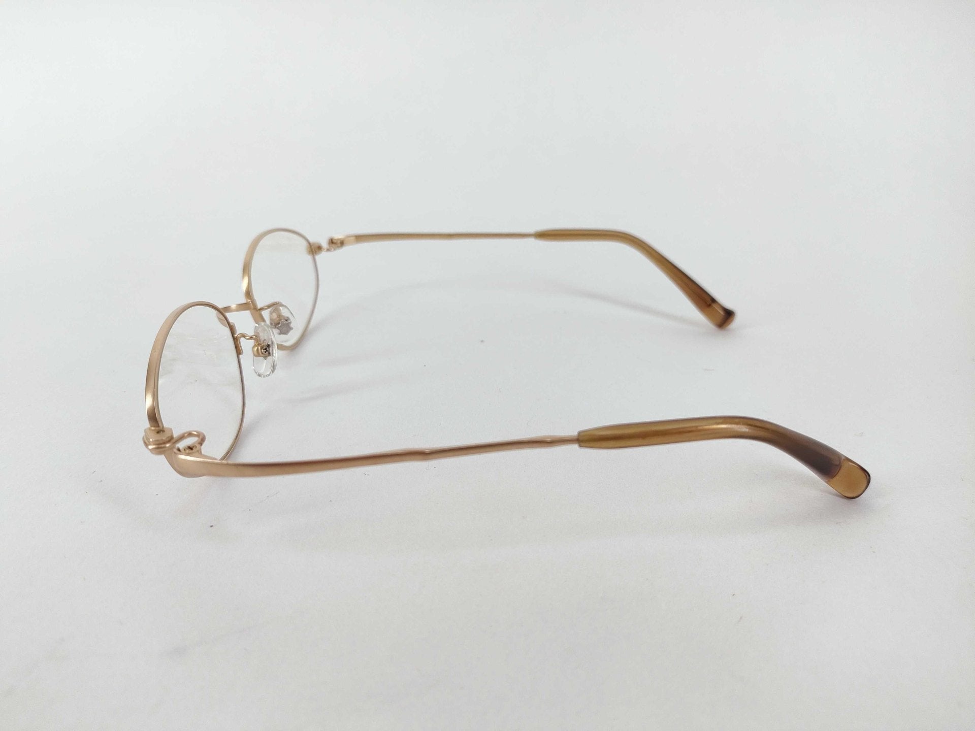 999.9 Four Nines 51018 Oval Eyeglasses Gold Tone Metal Frame Japan Luxury Eyewear