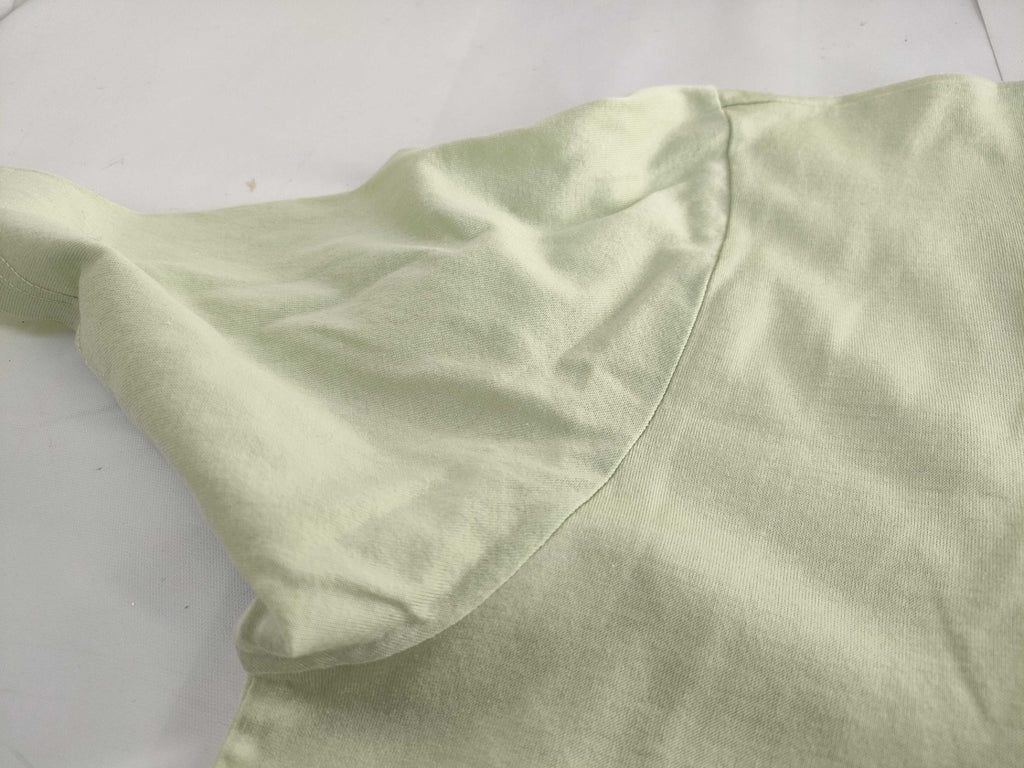Hermes Vintage Pale Green Cotton T-Shirt Embroidered Crest Men M Women L 20" P2P