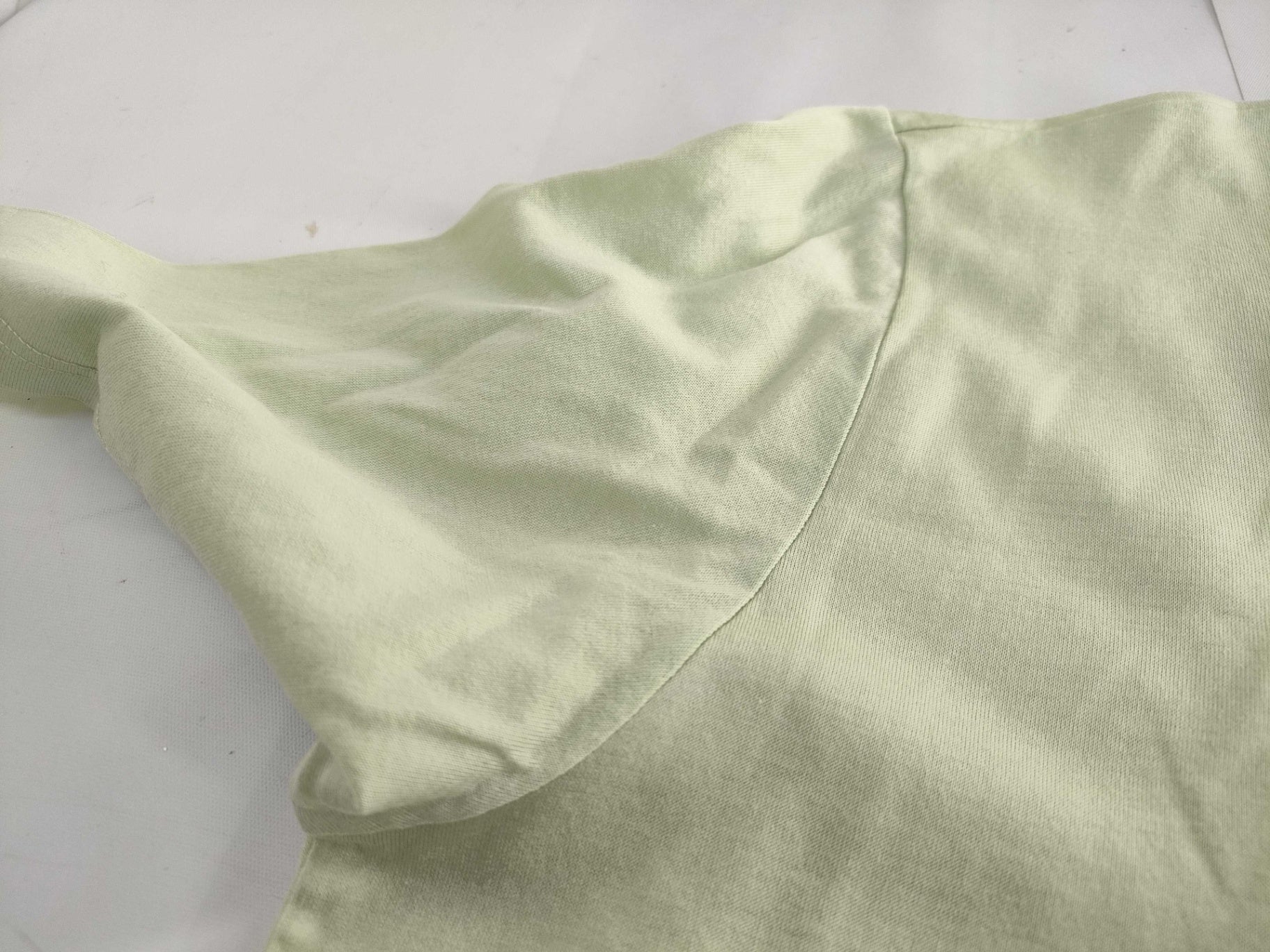 Hermes Vintage Pale Green Cotton T-Shirt Embroidered Crest Men M Women L 20" P2P