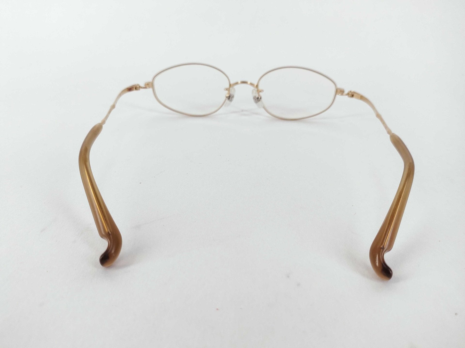 999.9 Four Nines 51018 Oval Eyeglasses Gold Tone Metal Frame Japan Luxury Eyewear