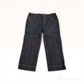 Louis Vuitton Dark Wash Denim Wide Leg Capri Jeans Contrast Stitch FR 36 US 4