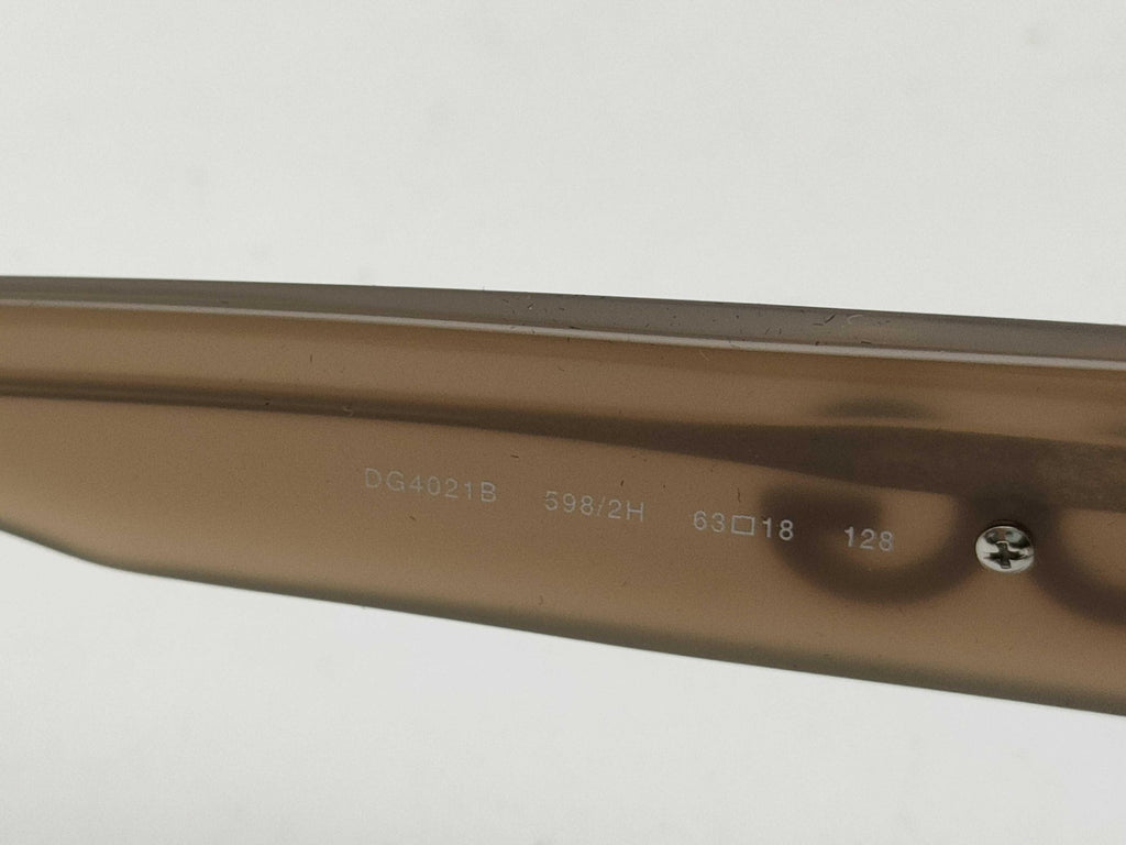 Dolce & Gabbana Brown Oversized Sunglasses Gradient Lenses D&G Logo With Case