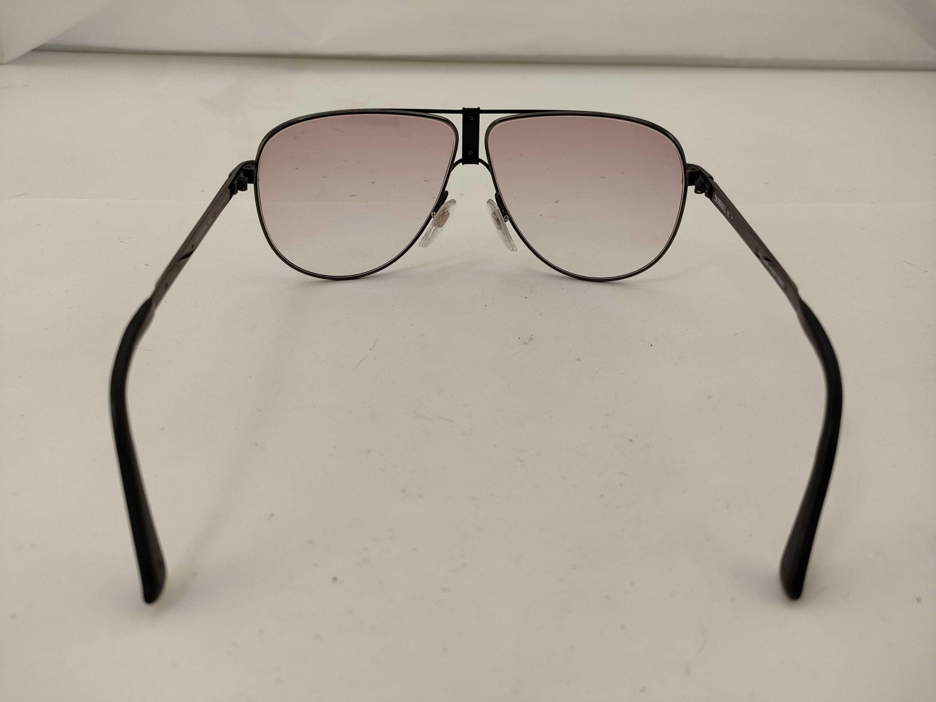 Dunhill 6043 91 Black Metal Aviator Sunglasses Gradient Lens Austria Luxury Case
