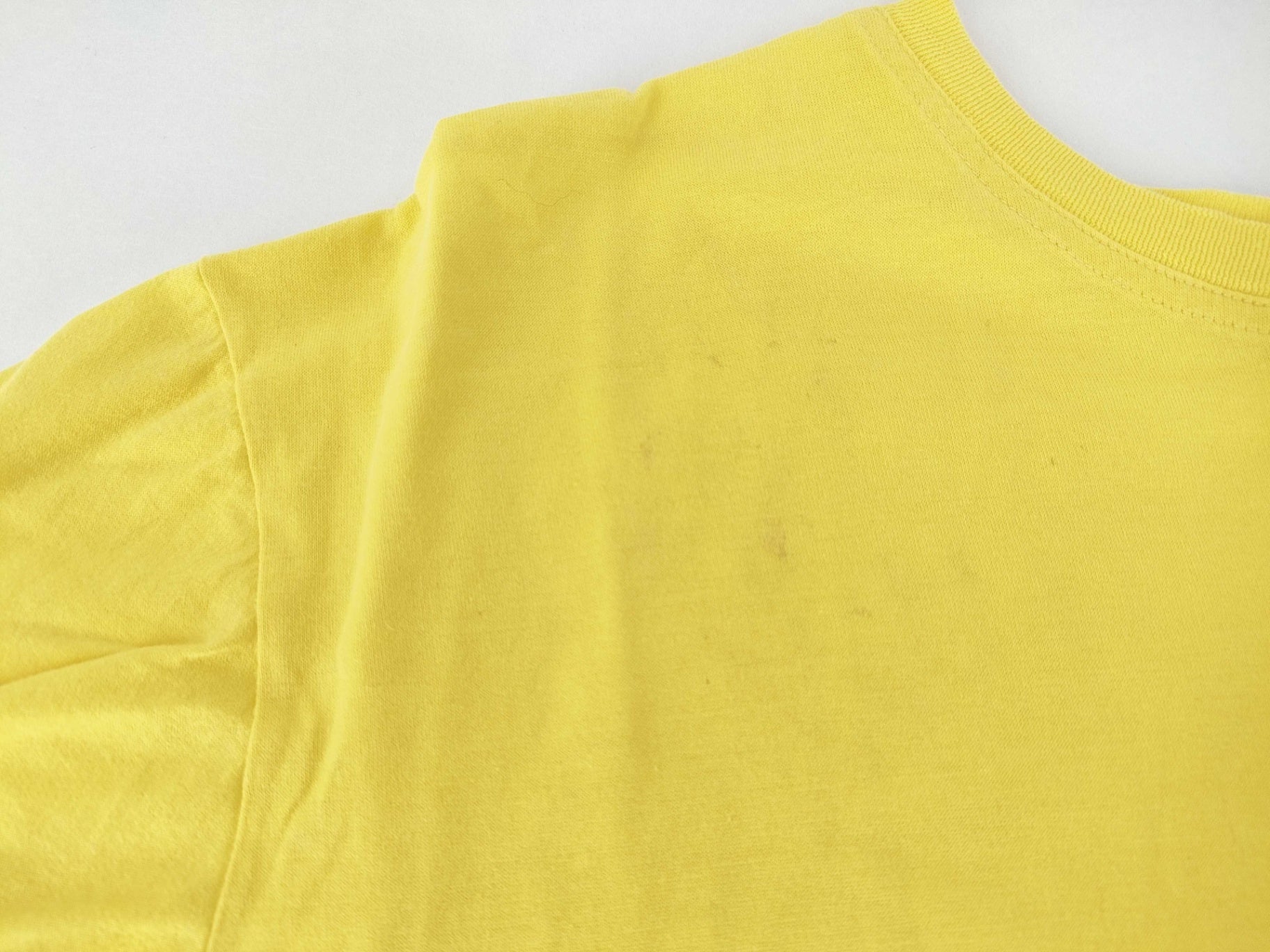 Hermes Yellow Cotton T-Shirt Statue Embroidery Men's Small Women's Medium