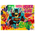 Nastya Rovenskaya Large 30x40 Mixed Media "Superhero" Hand Signed COA