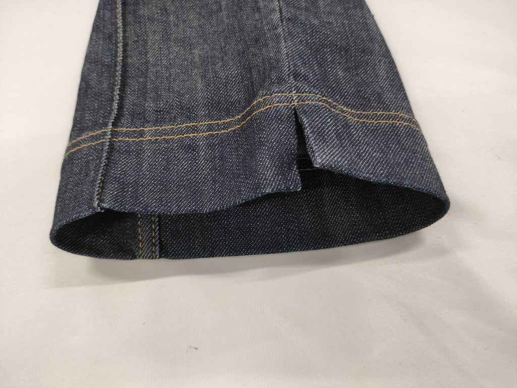Louis Vuitton Dark Wash Denim Wide Leg Capri Jeans Contrast Stitch FR 36 US 4
