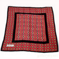 Yves Saint Laurent Silk Scarf Geometric Tile Print Red Black Gold 85cm Vintage