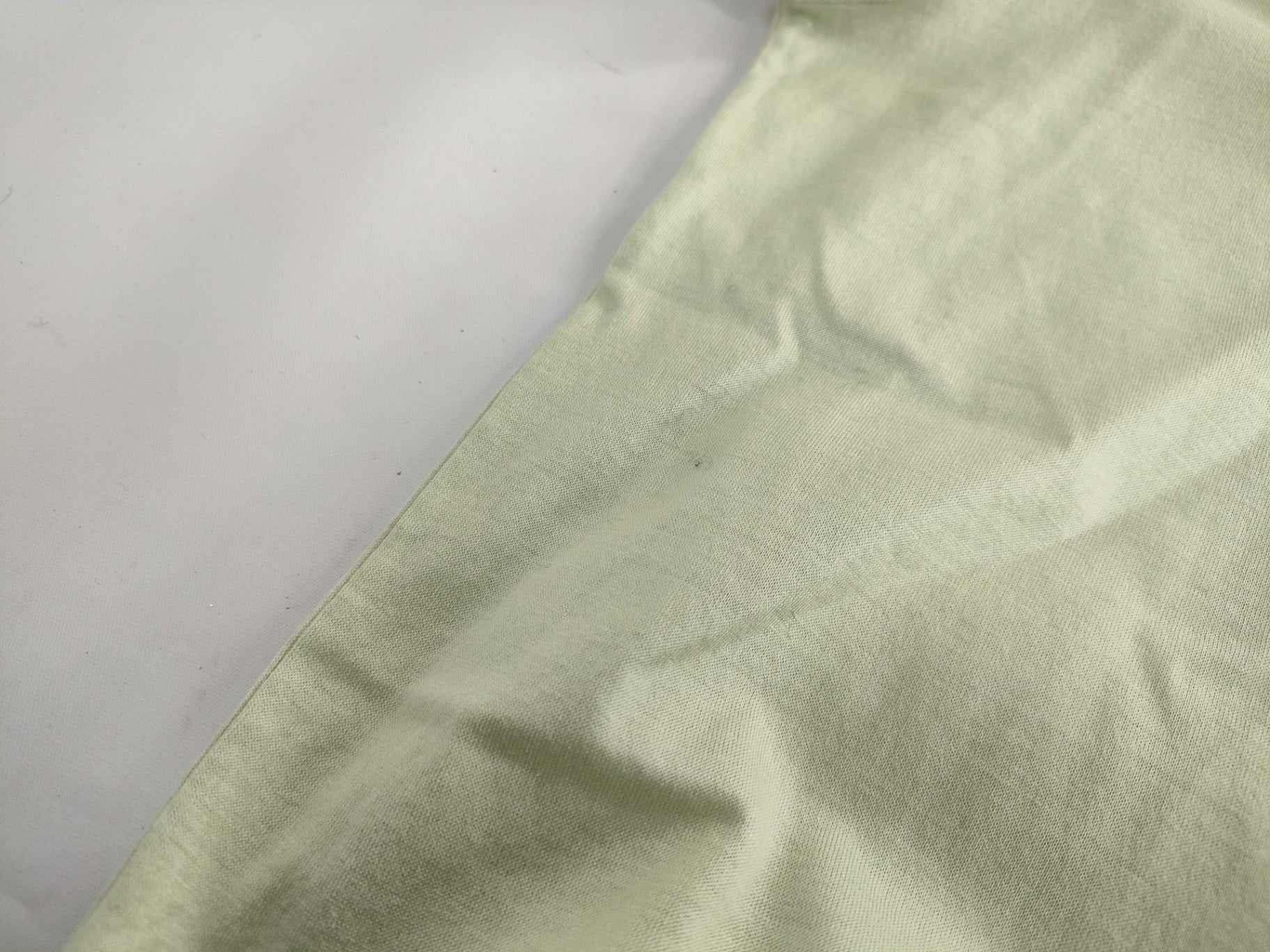Hermes Vintage Pale Green Cotton T-Shirt Embroidered Crest Men M Women L 20" P2P