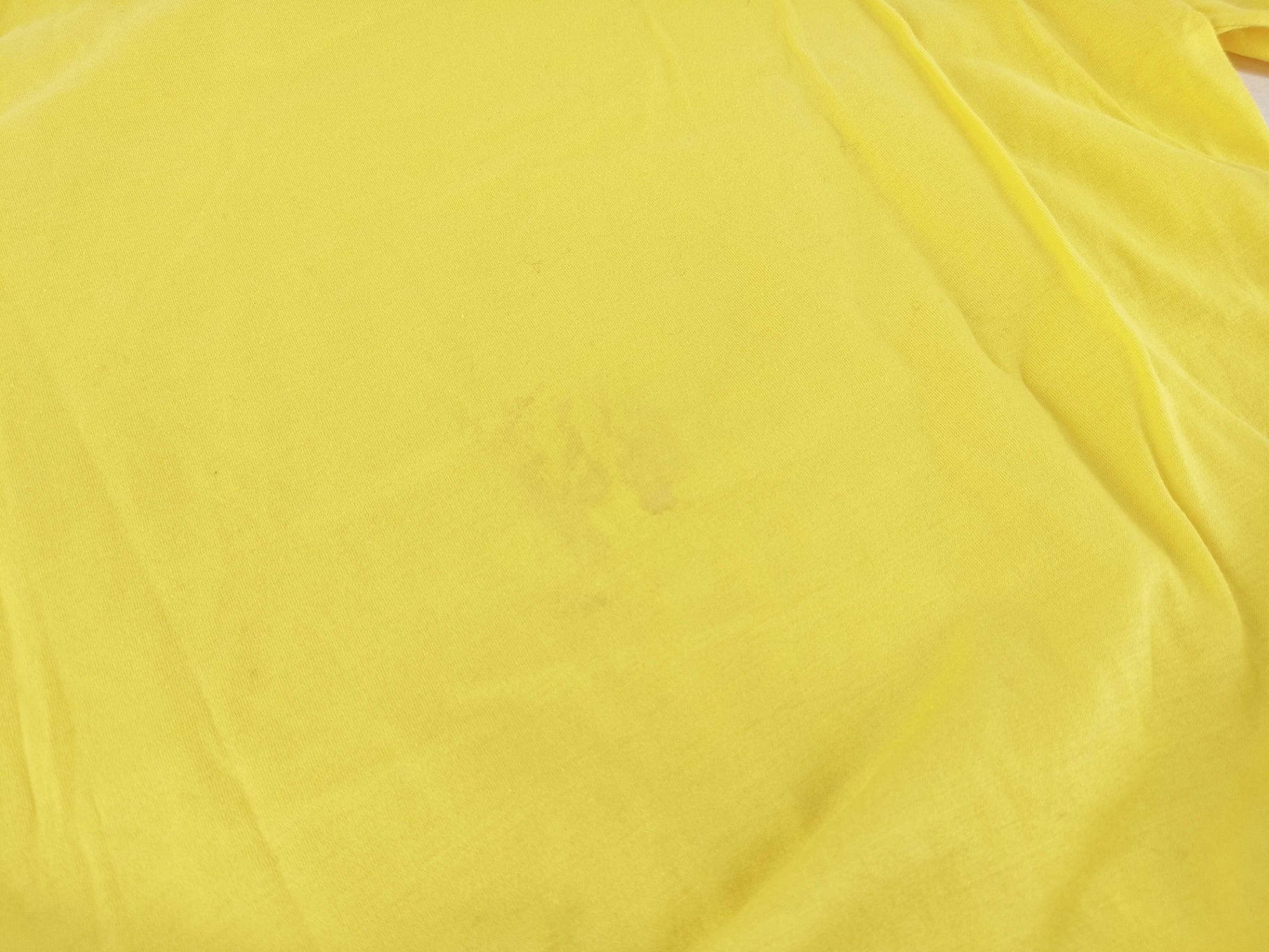 Hermes Yellow Cotton T-Shirt Statue Embroidery Men's Small Women's Medium