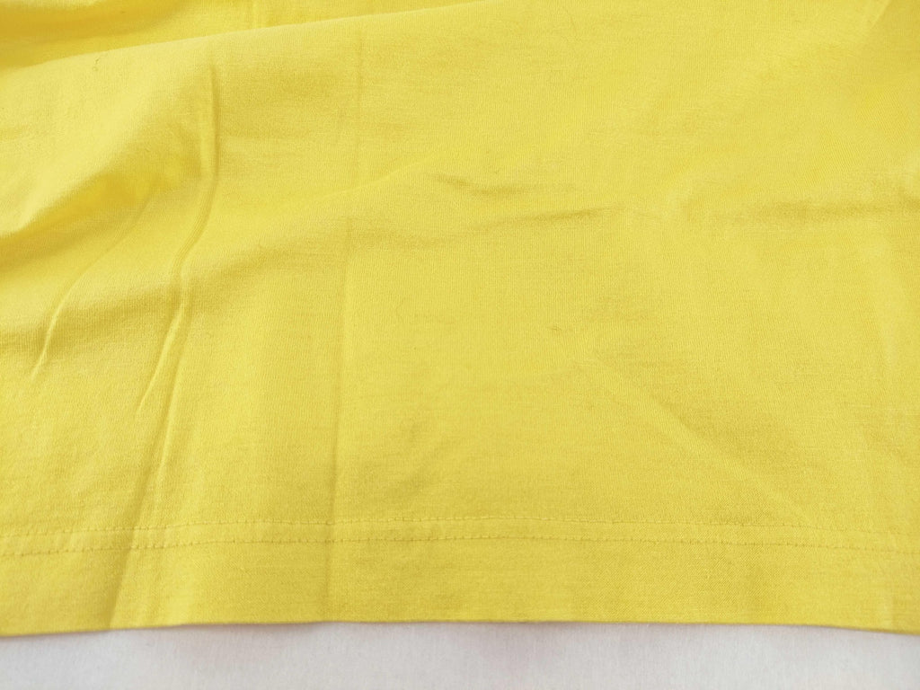 Hermes Yellow Cotton T-Shirt Statue Embroidery Men's Small Women's Medium