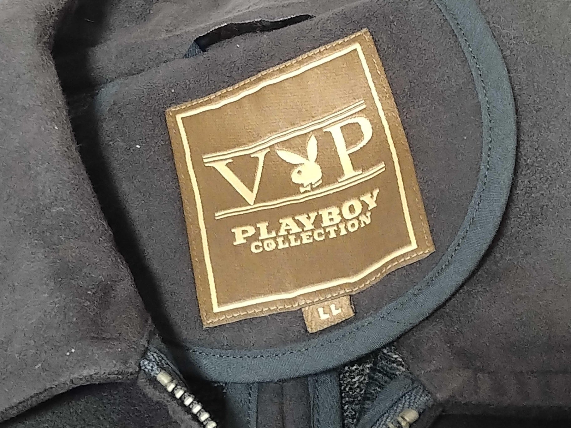 Vintage Playboy VIP Collection Men’s Coat Jacket Size LL XL Black Bunny Logo Rare