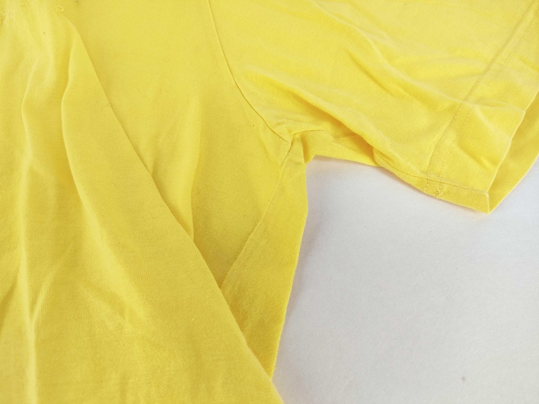 Hermes Yellow Cotton T-Shirt Statue Embroidery Men's Small Women's Medium