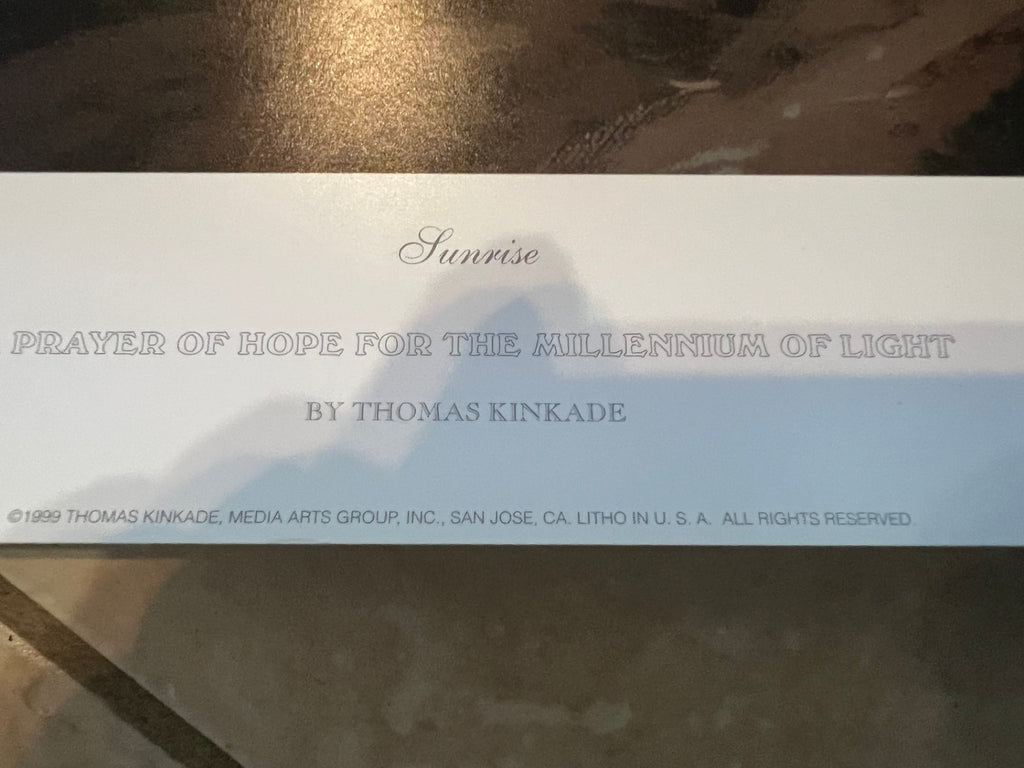 Thomas Kinkade Sunrise 40x32 GP 593/700 DNA Matrix Signature Paper Lithograph COA