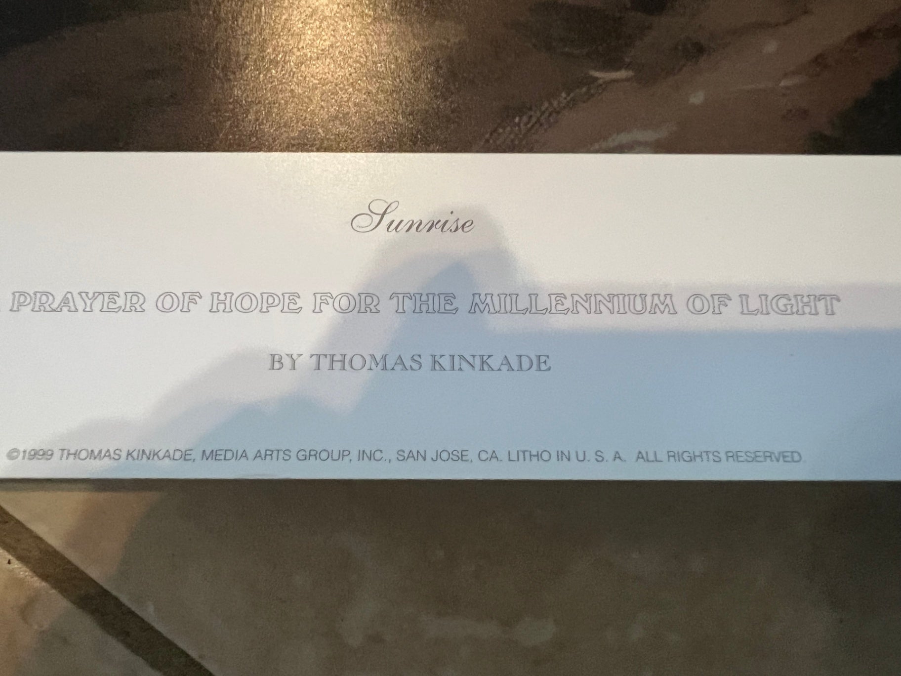 Thomas Kinkade Sunrise 40x32 GP 593/700 DNA Matrix Signature Paper Lithograph COA