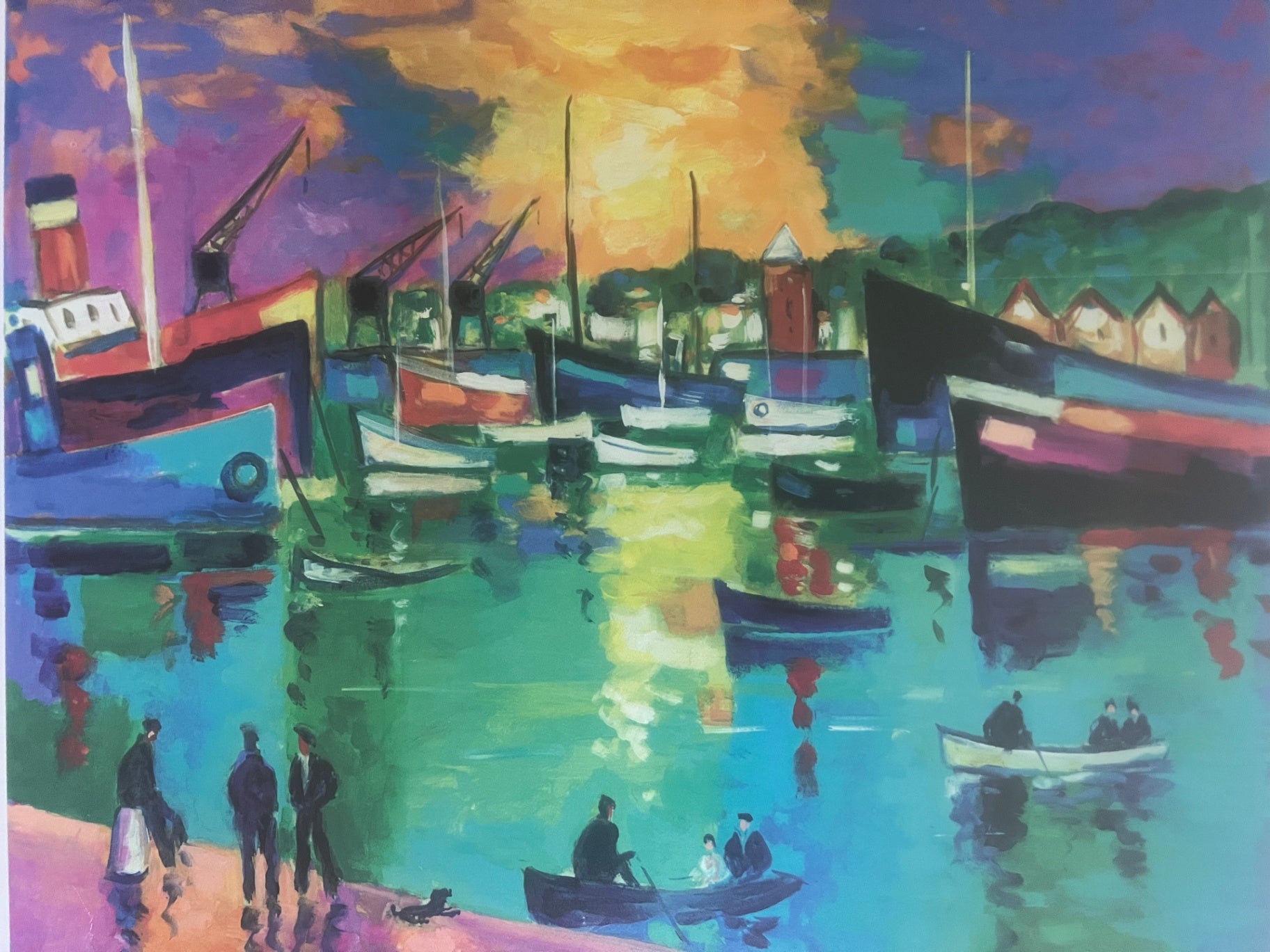 Jean-Claude Picot Un Soir D’Ete Seriolithograph 16.25x19.625 w/ COA