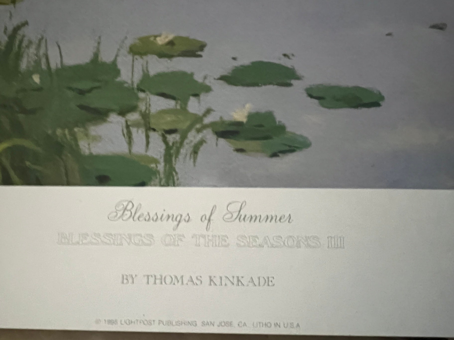 Thomas Kinkade Blessings of Summer 24x30 GP 2643/4850 DNA Signed w/ Appraisal
