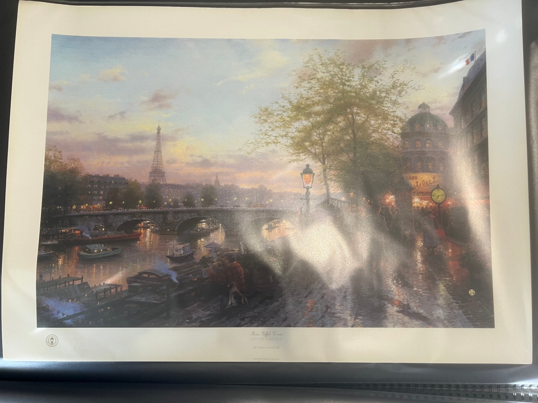 Thomas Kinkade Paris Eiffel Tower 18x27 GP 120/685 Gallery Proof Paper Lithograph