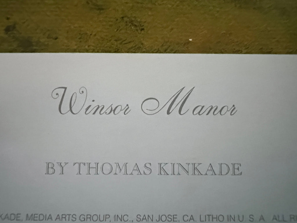 Thomas Kinkade Winsor Manor 24x30 GP 690/965 DNA Matrix Signed Litho w/ COA
