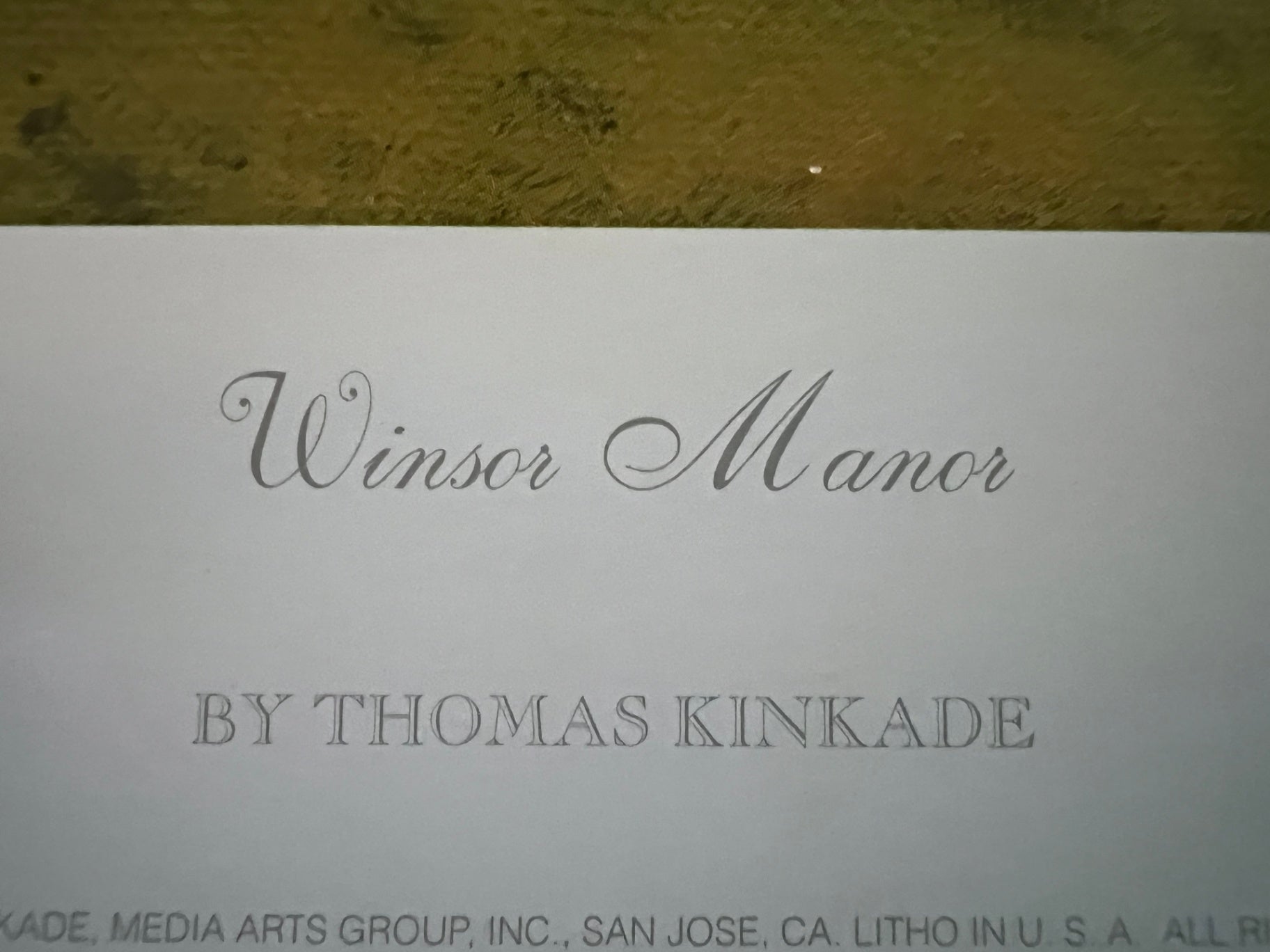 Thomas Kinkade Winsor Manor 24x30 GP 690/965 DNA Matrix Signed Litho w/ COA
