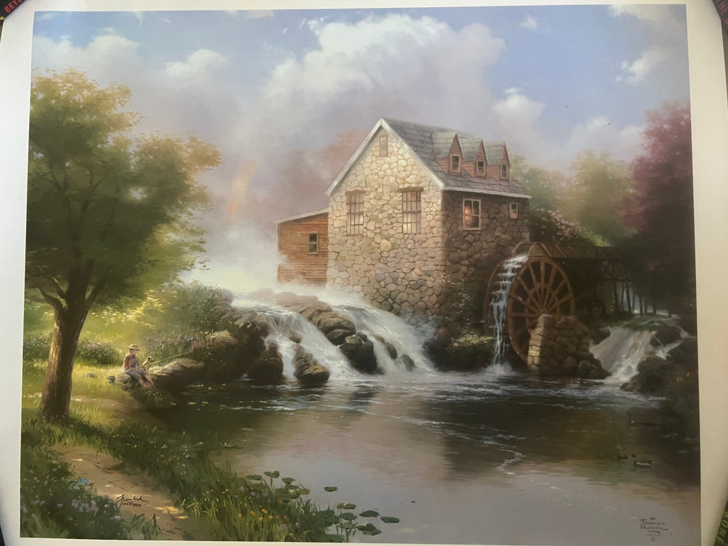 Thomas Kinkade Blessings of Summer 24x30 GP 2643/4850 DNA Signed w/ Appraisal