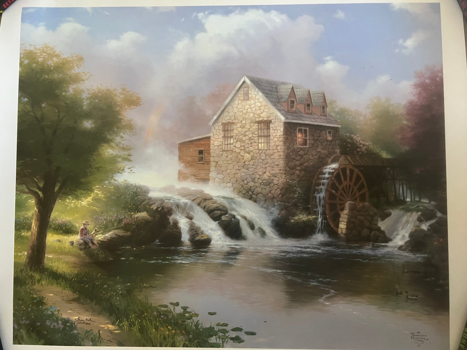 Thomas Kinkade Blessings of Summer 24x30 GP 2643/4850 DNA Signed w/ Appraisal