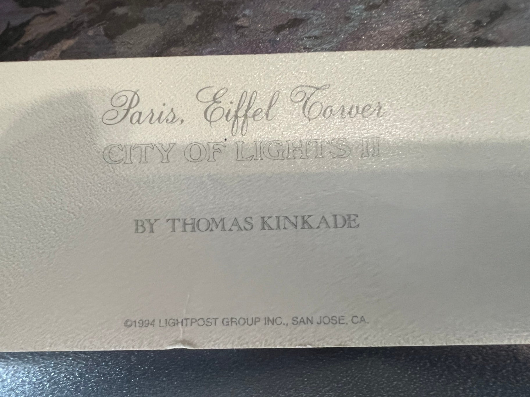Thomas Kinkade Paris Eiffel Tower 18x27 GP 120/685 Gallery Proof Paper Lithograph