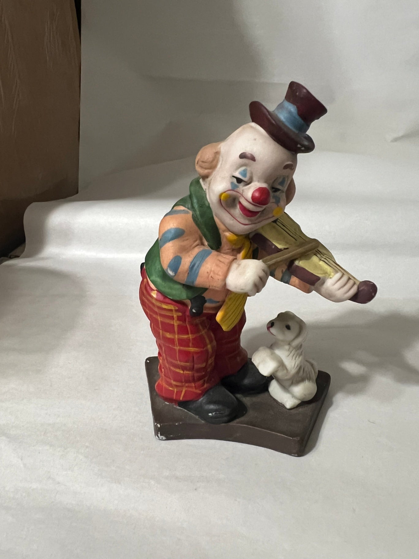 Lot of 4 Vintage Porcelain Musical Clown Figurines Circus Band Orchestra Kitsch