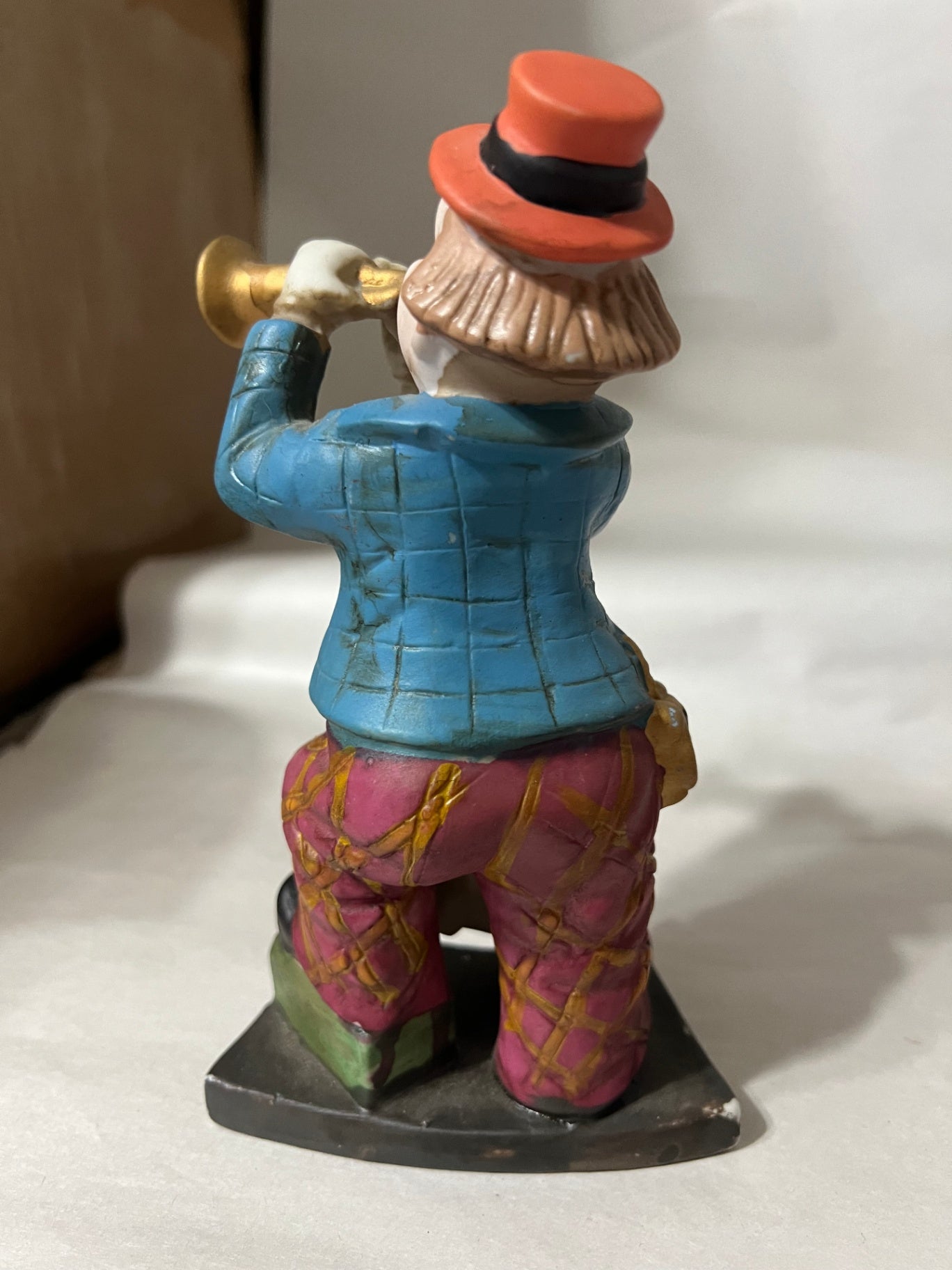 Lot of 4 Vintage Porcelain Musical Clown Figurines Circus Band Orchestra Kitsch