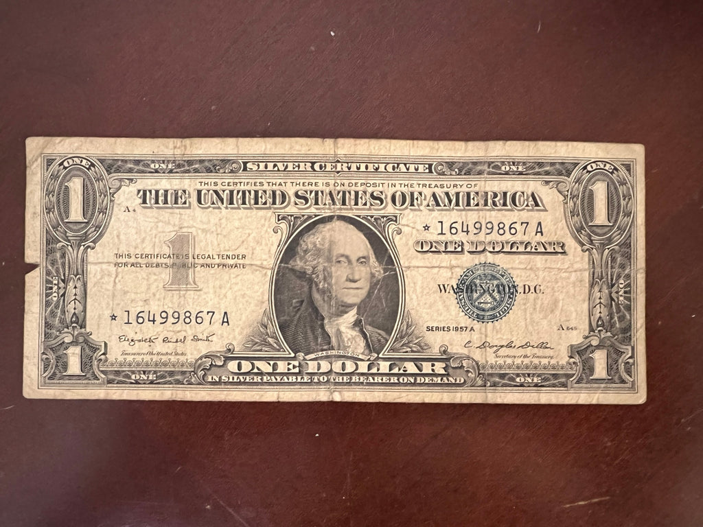 Series 1957A $1 Silver Certificate Star Note Blue Seal Replacement Banknote