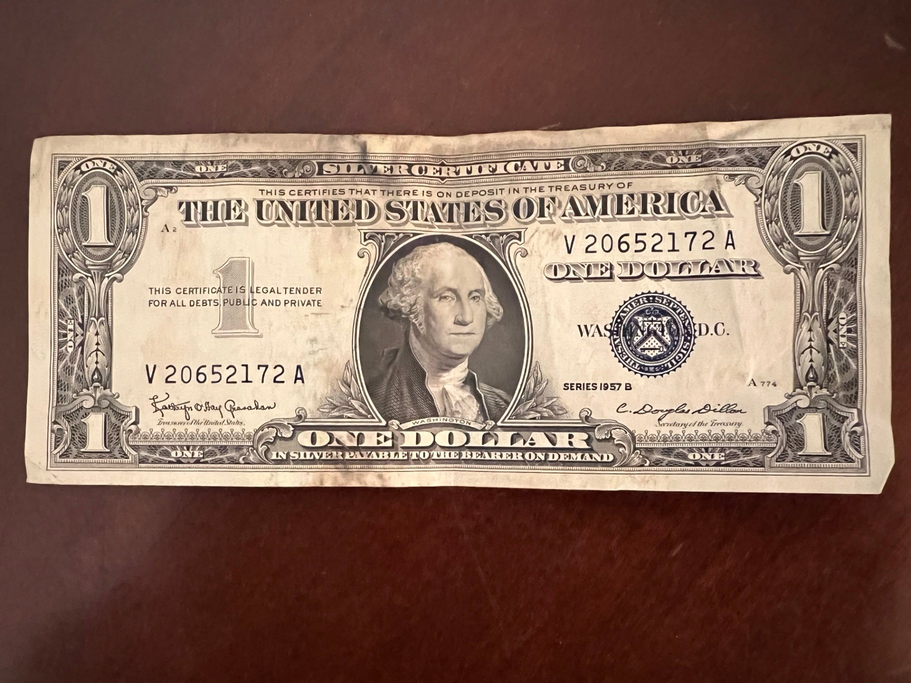 Vintage US Currency Lot 4 Silver Certificates & 1 Red Seal Two Dollar Note